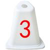 predolo Delimitatore con Base Quadrata Stabile Marcatore di Tracciato in Plastica Autoportante Segnapista per Associazioni Sportive, Allenatori, Numero 6