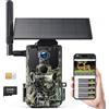 Fototrappola, 4G LTE Fototrappola Solare 2.5K Con Scheda SIM Preinstallato E SD,