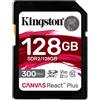 Kingston Scheda di memoria SDXC Canvas React Plus da 128 GB UHSII 300R/260 W ...