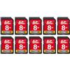 GIGASTONE Scheda SD 8GB, Set da 10, Scheda Memoria SDHC 8 GB 10 Pezzi, Veloci...