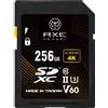 AXE MEMORY Scheda SD 256GB V60, 245MB/s UHSII U3 4K Ultra Full HD, scheda d...
