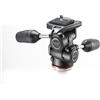 Manfrotto MH8043W Testa a 3 Vie con Leve Richiudibili, Nero