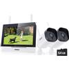 ANNKE Kit Videosorveglianza WiFi Esterno con 7" Monitor, 4CH 5MP NVR con Touch S