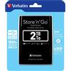 Verbatim Hard Disk Esterno 2TB USB 3.0 Nero 5400 RPM