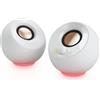CREATIVO Altoparlanti PC bianchi Pebble SE CREATIVI con illuminazione RGB...
