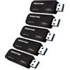 Gigastone Chiavetta USB 128 GB Set da 5, Z30 USB 3.2 Gen 1 Professional Serie...