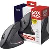 Verto Mouse Verticale Wireless, Ergonomico Senza Filo, 800/1200/1600 DPI, Micror