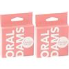 Loovara Oral Dams Leak Cloths Latex Free Pack of 3 - Oral Dams Latex Free - Protective Cloths Ultra Thin Eetra Soft for a Natural Feeling, Vegan, Hypoallergenic (Confezione da 2)