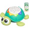 Wedhapy Giocattoli gattonanti per bambini Giocattoli per bambini 6-12 mesi Proiettore Tartaruga Giochi per la pancia Giocattoli divertenti per gattonare con luce e suono Rilassanti Giocattoli musicali per bam