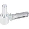 Alberts 307356 Cardine da avvitare, con filettatura metrica, zincato blu, entrata Ø14 mm, 65 x 33 mm