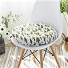 Morbuy Cuscini per Sedia Rotondi, Morbuy Estate Traspirante Cuscino Tatami Nordico Moderno Cotone e Lino per Interni ed Esterni, Giardino, Patio, Cucina e sedie da Ufficio (40x40cm,Albero di Pino)