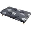 ZZDZW Fodera per Divano Senza Braccioli con Gonna, Nero/Rosso/Grigio 2 Posti Elasticizzato Copridivano Clic Clac Letto Senza Braccioli Sofa Cover Divano Protector Slipcovers con Orlo Elagante ( Color : #1 ,