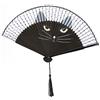 Generic Ventaglio Pieghevole Gatto Stile Giapponese Cartone Animato Dipinto a Getto D'inchiostro Regalo da Chiesa Tenuto in Mano per Matrimoni Danzanti Materiale di bambù