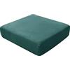 SHUOJIA Fodere per Cuscini per Divani, Protezioni per Cuscini per Sedili in Tessuto di Velluto Elasticizzato,Cuscino per Divano Fodera per mobili Coprisedile per Divano (Green,Large-3-Seater)