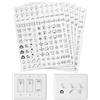 GOMAKERER 600 etichette adesive per interruttore della luce, 31 design trasparenti, adesivi identificativi per interruttore, decalcomanie nere per pannello interruttori per casa, cucina, bagno