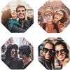 RKXGiftopia Sottobicchieri Personalizzati con Foto, Set di Sottobicchieri in Pelle PVC con Immagine e Testo, Regalo Personalizzato per Coppie, Famiglia e Amici, Tappetini per Bicchieri e Tazze, Ottagonali,4 Pezzi