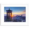 Wee Blue Coo Dt Calton Hill Edinburgh Sunset Picture Photo Framed Wall Art Print