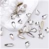 Anevous 100 strass colorati, con retro piatto, strass per unghie, pietre decorative per fai da te, decorazioni per nail art, colore bianco