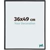 yd. Your Decoration - Cornice Puzzle 36x49 - Nero Lucente - Cornice Puzzle 500-1000 pezzi - Plastica Cornice portafoto - Annecy