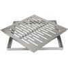 Generic Griglia di drenaggio quadrata in acciaio inox, con telaio, antiscivolo, per interni ed esterni, bagno, cucina (300 x 300 x 20 mm)