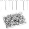 NQEUEPN 500pz 38mm Spilli a T per Parrucca, Spilli a T per Gioielli in Metallo con Scatola Portaoggetti Spilli Dritti per Appendere Quadri Artigianato Posizionamento All'Uncinetto (Argento)