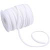 PH PandaHall 25 Iarde Cordino Elastico Bianco 5mm Cordino in Tessuto Elasticizzato per Realizzare Bikini Costumi da Bagno Elastici per Capelli Coulisse Cucito e Creazione di Gioielli