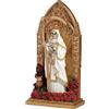 Veronese Design 9 3/8 pollici Regal Santa Muerte Dia De Los Muertos Golden Arch Scultura in resina dipinta a mano Statua Bianca Mietitore