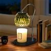 WYghyronic Lampada Scaldacandele con Timer e 4 Livelli di Luminosità, Scaldacandele Elettrico per Candele in Vaso, Decorazione per la Casa, Nero, Include 2 Lampadine, Regalo Perfetto (Verde)