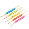 Generic Set di Uncinetti a Doppia Testa con Impugnatura Ergonomica, Ago in Alluminio per Lavorare a Maglia, Colore Casuale per Mamma e Fidanzata, 5 Pezzi