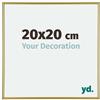 yd. Your Decoration - Cornice portafoto 20 x 20 cm, colore oro, in plastica con vetro acrilico, antiriflesso, cornice 20 x 20 cm