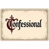 Generic Confessional Religious Confession Targa In Latta Vintage Targa In Metallo Impermeabile Targhe In Latta Per Club Cucina Esterno 20X30Cm