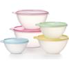 Tupperware Heritage Wonderlier - Set di 10 contenitori per alimenti in colori vintage - Lavabili in lavastoviglie e privi di BPA - (5 contenitori + 5 coperchi)