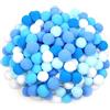 TOAOB THE ONE AND ONLY BABY TOAOB 300 Pezzi Pom Pom Colorati 25 mm Blu Series Grandi Pompon Decorativi per Lavoretti Feste Crafts Decorazioni Bigiotteria Cucito Fai da Te Portachiavi