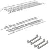 inferramenta SCOLAPIATTI IN METALLO VERNICIATO GRIGIO CON STAFFE DI SUPPORTO (76 CM PER PENSILI DA 80 CM)