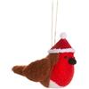 TRIXES Decorazione per albero di Natale in feltro a forma di pettirosso, ideale per alberi veri e artificiali, decorazione natalizia, ideale da sola o in gruppo, per ghirlande e centrotavola…