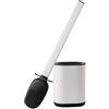 Erreke Scopino WC in Acciaio Inox, Flessibile, Parete o Pavimento, Bianco