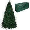 Bricozone Albero Di Natale Artificiale Effetto Realistico Con Borsone Montaggio Rapido A Gancio Folto Ampia Chioma Foglia Con Doppia Colorazione In PVC Con Base In Metallo Abete Natalizio (270 cm)