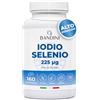 Bandini® IODIO 225 mcg + SELENIO 100 mcg - 160 Compresse Facili da Deglutire - Alto Assorbimento e Dosaggio - Integratore Ioduro di Potassio KI + Selenium Metionina, Vegan, No OGM, Prodotto in Italia