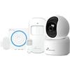 NIVIAN Sistema di allarme Nivian per casa e azienda senza canone mensile | Kit Allarme Wifi con Controllo Remoto tramite APP Tuya | Funzione SOS | Installazione semplice senza cavi