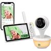 LeapFrog LF815HD Video Baby Monitor with 5 Inch HD Color Screen, WiFi, Temperature and Humidity Sensor, Wide Angle Lens, Intercom, Color Night Light, 8X Zoom, Sleep Profile