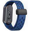 MELEJIA Cinturino Silicone Compatibile con Xiaomi Mi Band 10/Mi Band 9/8, Ricambio Cinturino, Chiusura Magnetica, Regolabile Sportiva Silicone Cinturini-Blu