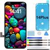 GOLDWANGWANG Display per iPhone 14 Plus, Schermo LCD Full HD 6,7" Touch Screen Digitizer Parti di Ricambio con Kit di Riparazione e Protezione Schermo