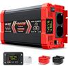 SUDOKEJI SUDOKEIJI Inverter 1000W Onda Sinusoidale Pura 12V a 230V Convertitore di Tensione con Telecomando Schermo LED 2 Prese AC Porta USB 30W Type C per Camper Camion Solare Casa