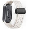 MELEJIA Cinturino Silicone Compatibile con Xiaomi Mi Band 10/Mi Band 9/8, Ricambio Cinturino, Chiusura Magnetica, Regolabile Sportiva Silicone Cinturini-Luce Stellare