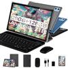 SUAAT Android Tablet, 20GB RAM + 128GB ROM (2TB TF), 10 Pollici Processore 8 Core, Widevine L1/WiFi 6/Bluetooth 5.0/6000mAh/Certificato GMS/8MP+5MP/Tablet PC con Custodia, Tastiera e Mouse, Grigio