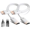 LXJADAP HDMI Wireless Trasmettitore e Ricevitore, Decodifica 4K Uscita 1080P, Cavo HDMI Senza Fili Portata 165FT/50M, 2,4 G e 5G Streaming Video/Audio/File da Laptop, PC a Monitor/TV/Proiettore, Bianco