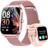 CASCHO Smartwatch Donna, 1.85'' Orologio Smartwatch con Effettua/Risposta Chiamate, 120+ Sportive Smart Watch con Contapassi/Sonno, Fitness Tracker per iOS Android - Elegante oro rosa 7