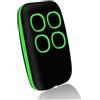 soleilx Telecomando Cancello Universali 4 in 1, Telecomando Rolling Code universale multifrequenza da 280 a 868mhz. Radiocomando Cancello programmabile Versione aggiornata con Lista compatibilità (Verde)
