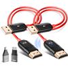 LXJADAP HDMI Wireless Trasmettitore e Ricevitore, Decodifica 4K Uscita 1080P, Cavo HDMI Senza Fili Portata 165FT/50M, 2,4 G e 5G Streaming Video/Audio/File da Laptop, PC a Monitor/TV/Proiettore, Rosso