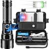 Fsiviim Torcia LED Potente Professionale, 1,000,000 Lumen Torcia Led Ricaricabile Potente, Ricaricabile USB Torcia Zoom, Per Campeggio Trekking Emergenza